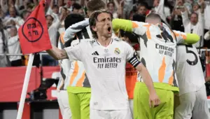 Gelandang Real Madrid asal Kroasia Luka Modric akan memainkan pertandingan terakhirnya di Santiago Bernabeu akhir pekan ini © Josep LAGO / AFP
