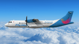 Foto Pesawat ATR Fly Jaya, yang melayani Beberapa Rute di Indonesia, salah satunya Jakarta Jember