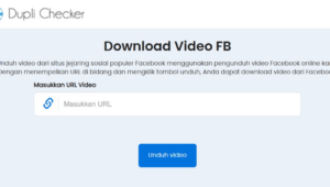 Duplichecker.com Untuk unduh Video FB