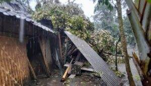Rumah yang rusak diterjang puting beliung di Jember (Foto: Istimewa)