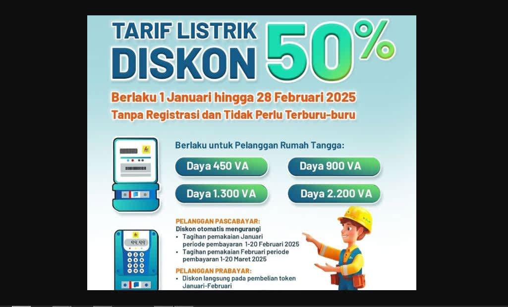 Diskon 50% Token Listrik, Token Listrik Murah, Promo PLN 2025, Harga Token Listrik, Beli Token Listrik, Diskon Token PLN, Hemat Listrik, Promo Listrik 2025, Batas Pembelian Token