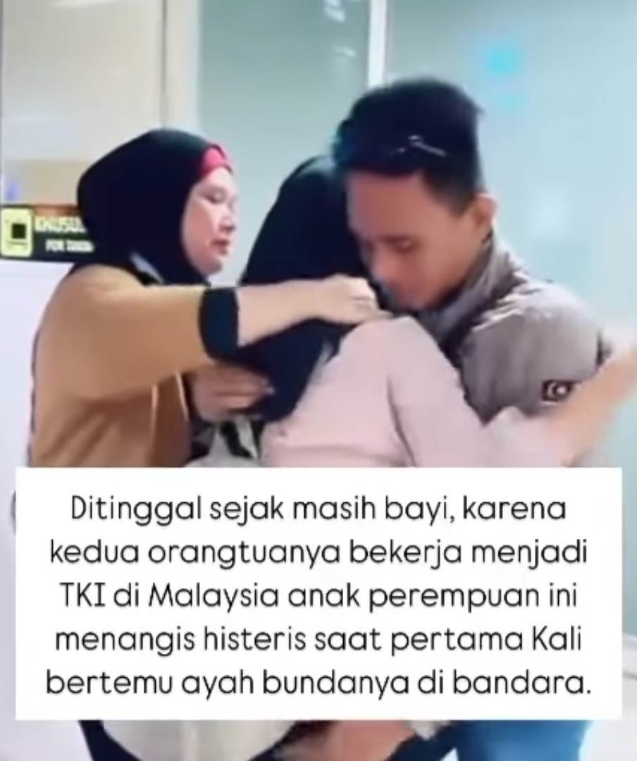 Ditinggal Sejak Bayi ke Malaysia, Gadis Remaja Ini Menangis Histeris Pertama Kali Bertemu Orangtuanya