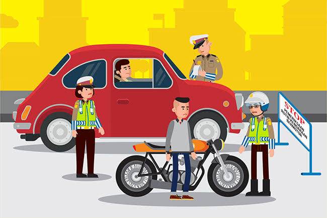 Mobil dan Motor Disita saat Proses Tilang