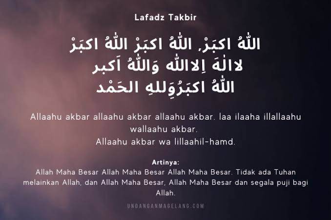 bacaan takbiran idul fitri