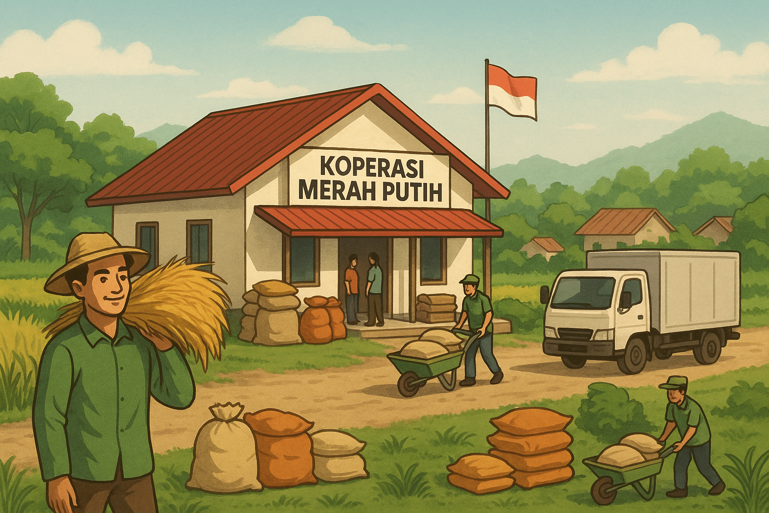 koperasi merah putih, ketahanan pangan, ekonomi desa, koperasi digital, UMKM desa, prabowo 2025, koperasi indonesia
