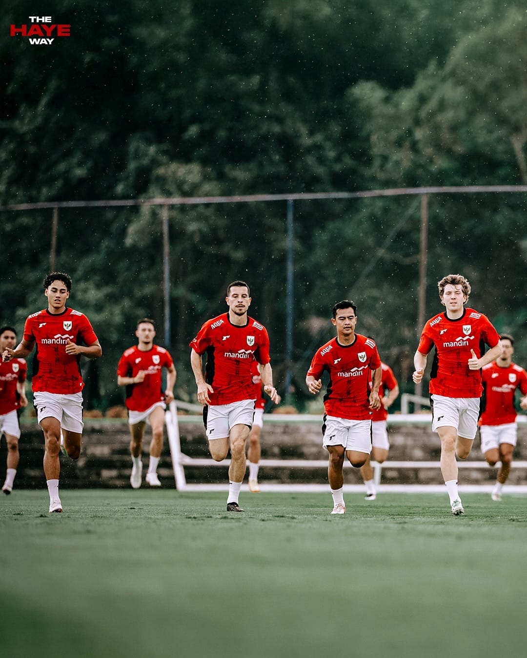 Skuad Timnas Indonesia saat melakukan latihan terahir. Sumber Foto Timnas Garuda Official
