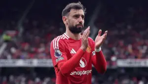 Bruno Fernandes bergabung dengan Manchester United pada tahun 2020 dari Sporting Source.Getty Images