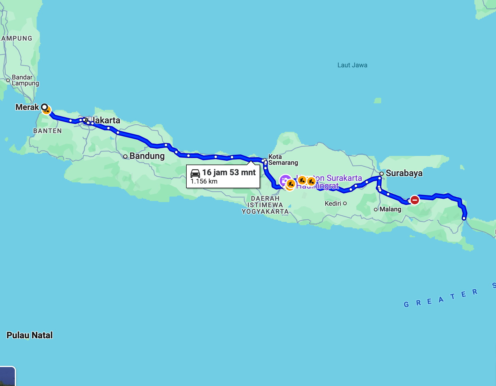 Ujung Timur dan Barat Pulau Jawa