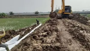 Kementerian Pu Merespons Cepat Tanggul Jebol Sungai Renggong Di Grobogan, Jawa Tengah. (Kementerian Pu)