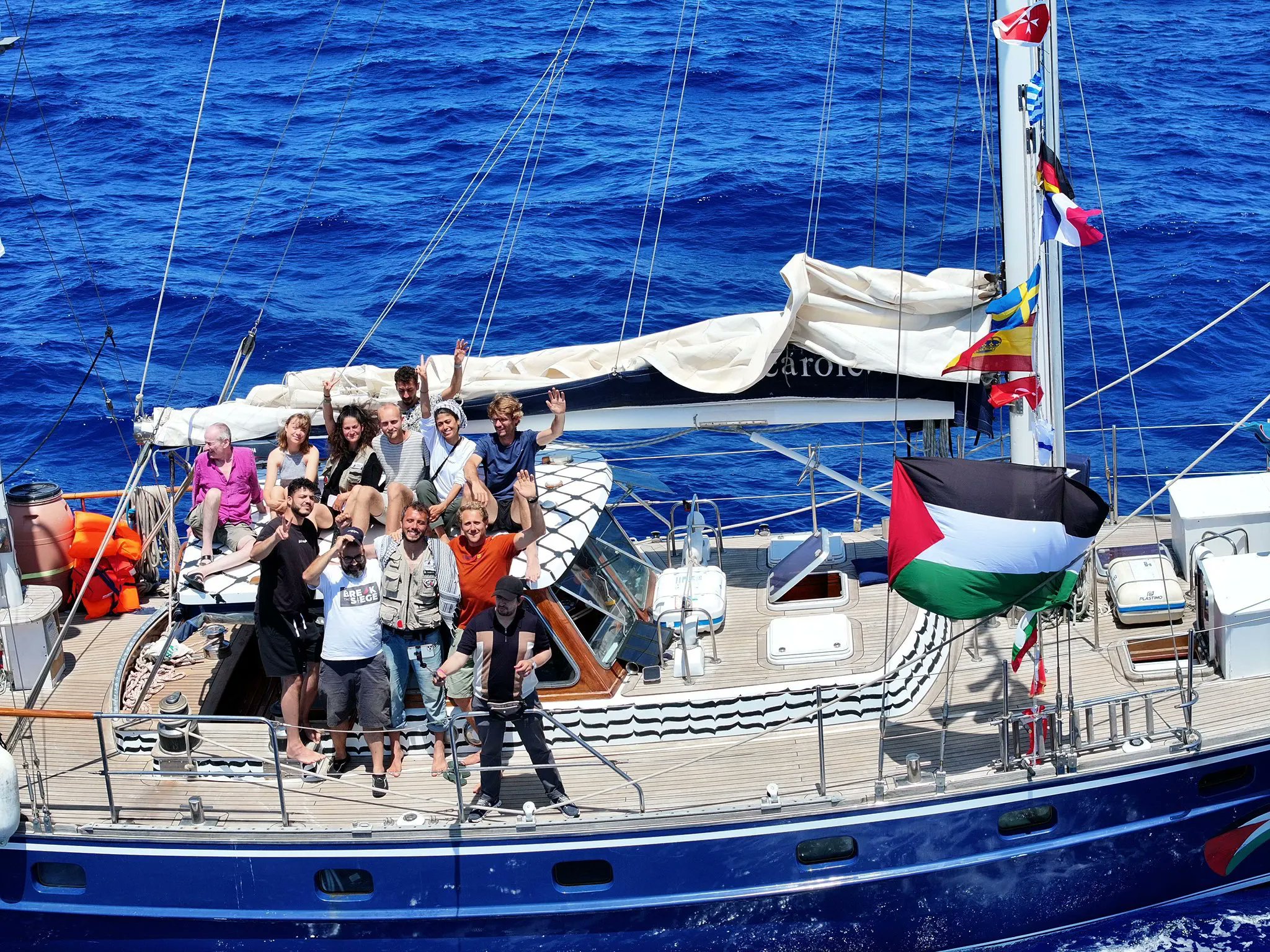 Kapal Madleen Freedom Flotilla yang ditangkap Zionis Israel. (Istimewa/X/yousef_k1)