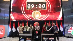 PT Diastika Biotekindo Tbk (CHEK), PT Trimitra Trans Persada Tbk (BLOG), PT Merry Riana Edukasi Tbk (MERI), serta PT Prima Multi Usaha Indonesia Tbk (PMUI) resmi melangsungkan Initial Public Offering (IPO) di Bursa Efek Indonesia (BEI), Jakarta, Kamis (10/7/2025).