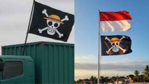 Bendera One Piece berkibar jadi simbol kebebasan