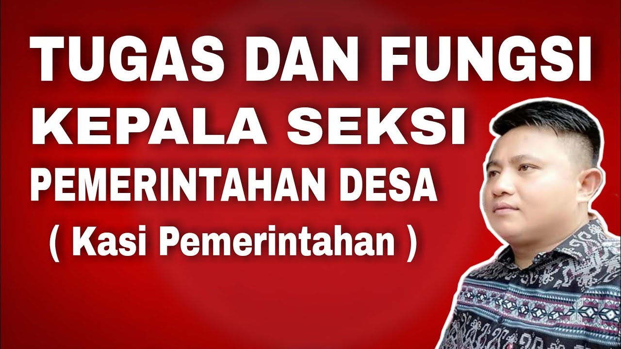 fungsi kasi pemerintahan desa yang diketahui