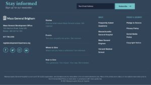 peran footer adalah