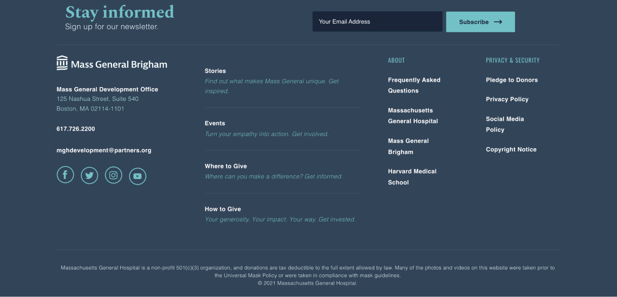 peran footer adalah