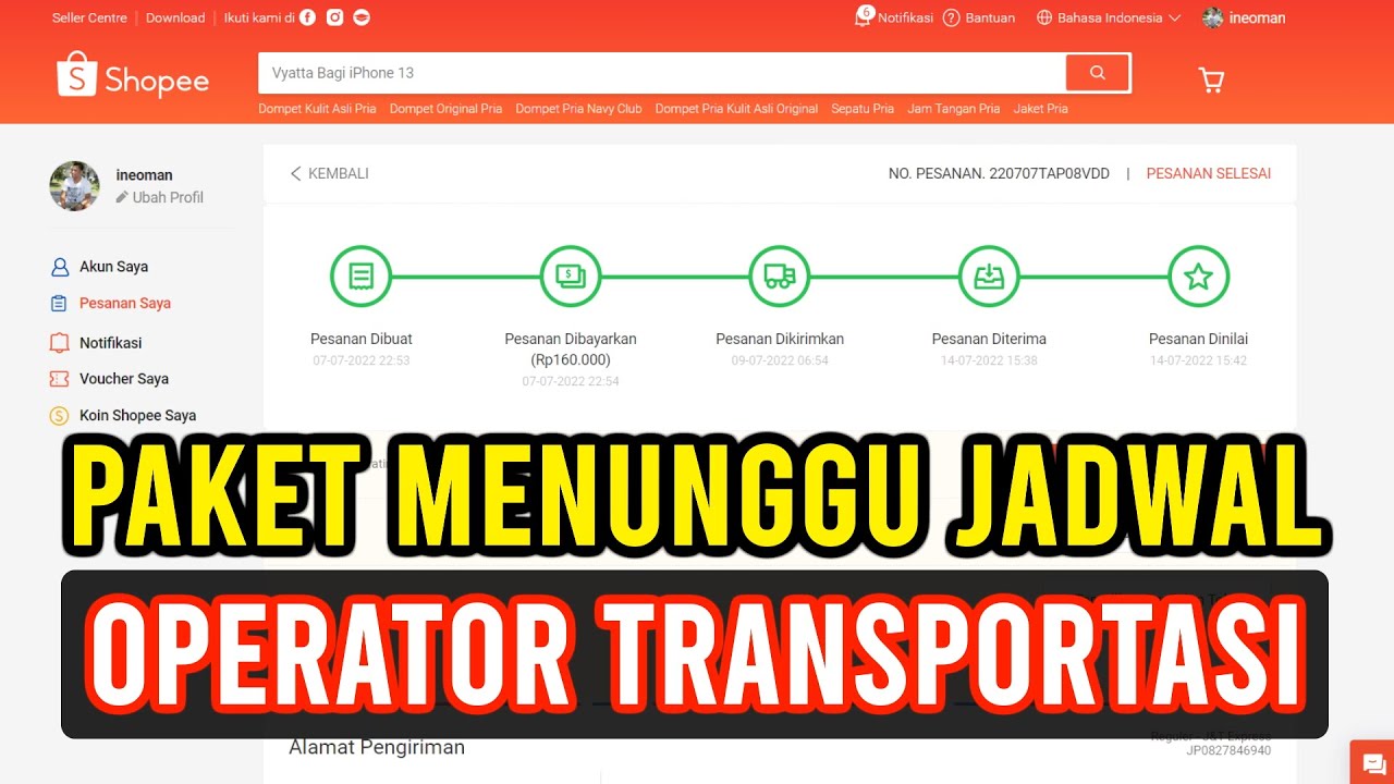 kenapa paket menunggu penjadwalan