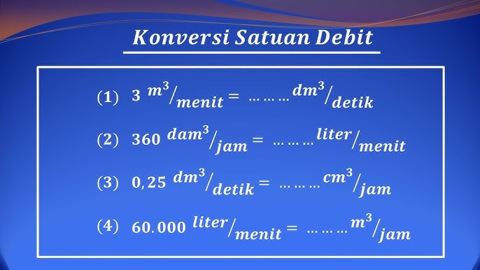 Apa Itu Satuan Debit Air dan Mengapa Penting?